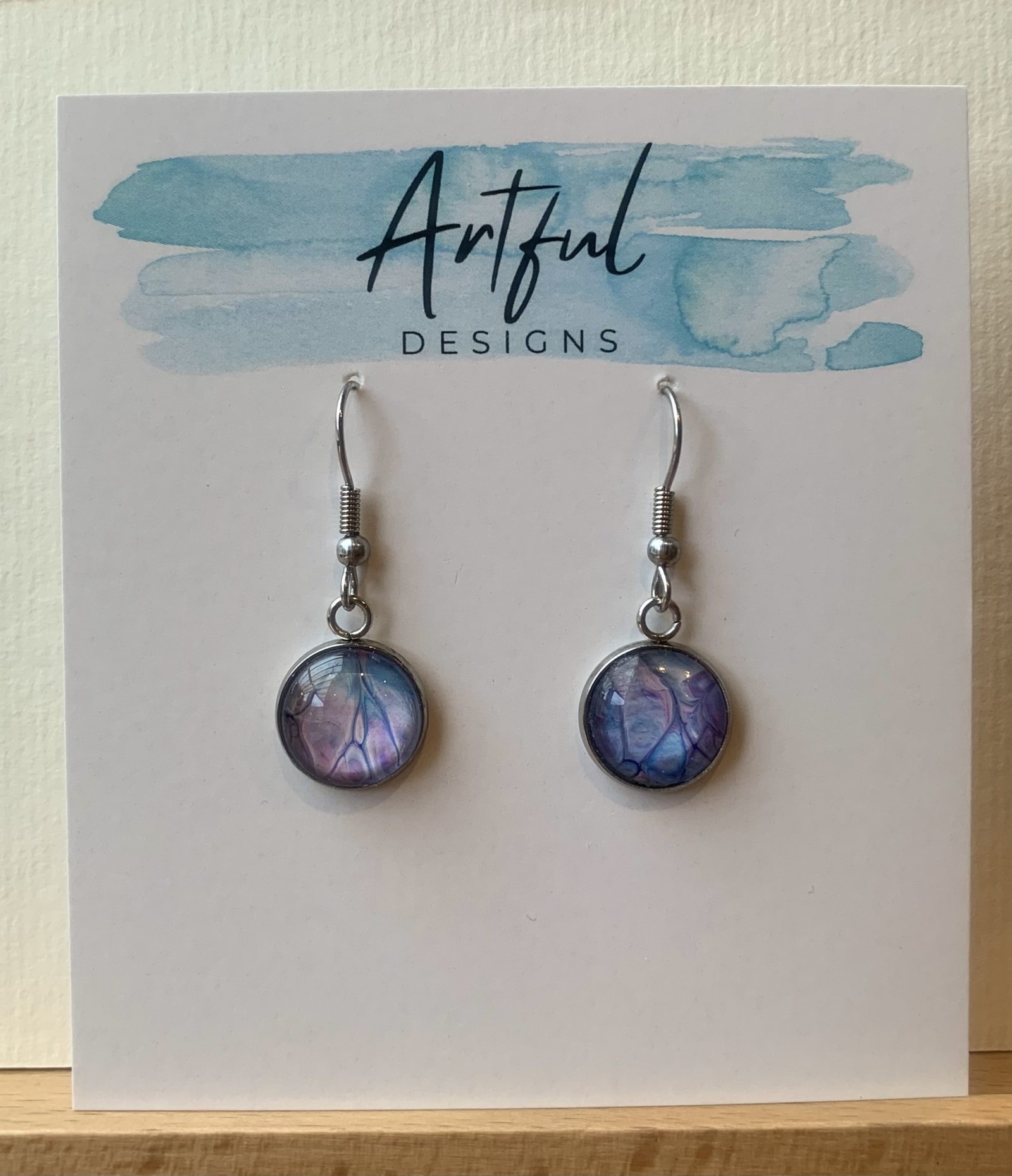 Butterfly Wings- Acrylic Pour Art Earrings