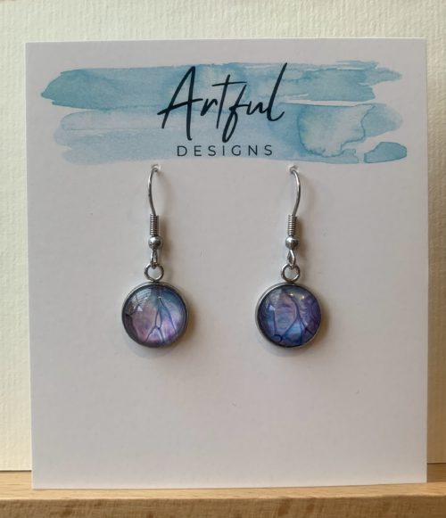 Butterfly Wings- Acrylic Pour Art Earrings